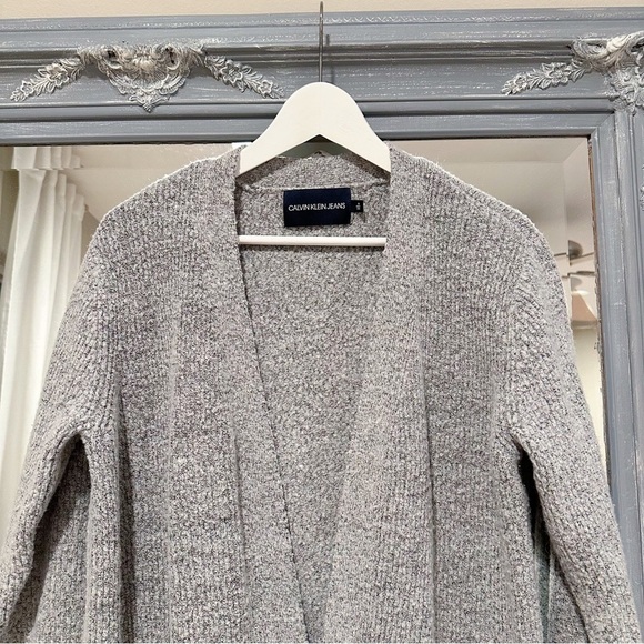 Calvin Klein Open Cardigan Gray Oversized Size M - Picture 3 of 9